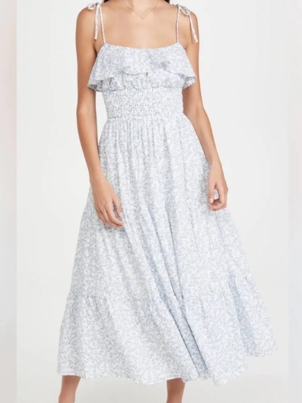 WAYF floral tiered maxi dress